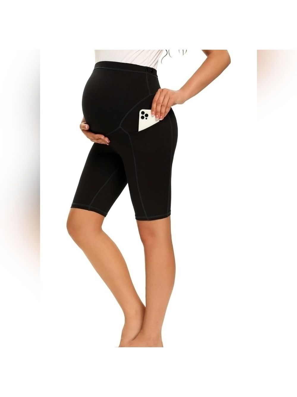 Mazusports Maternity Yoga Over The Belly Active Black Shorts Medium New With Tag